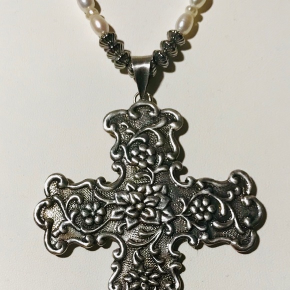 Necklace pearl/sterling - Picture 2 of 2